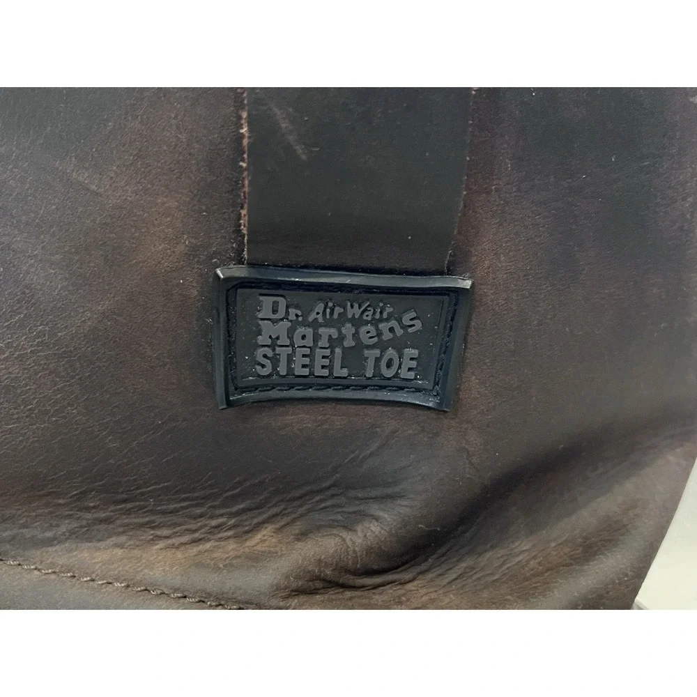 Dr. Martens AirWair Steel Toe Brown Leather Work Boots Mens 13M Wellington